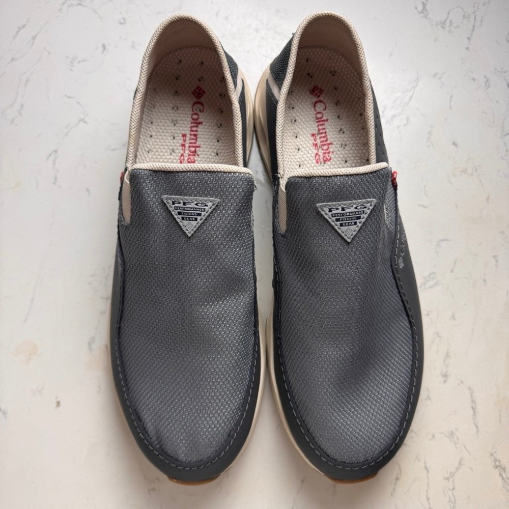 Columbia PFG Mens Bahama Vent Loco Relaxed II Slip On Boat Shoes Gray 11
